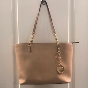 Michael Kors Top Zip Saffiano Leather JetSet Tote